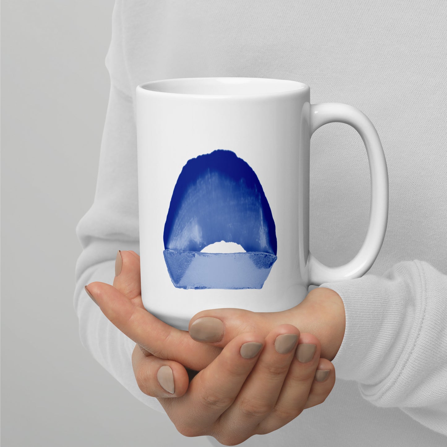 White glossy mug A