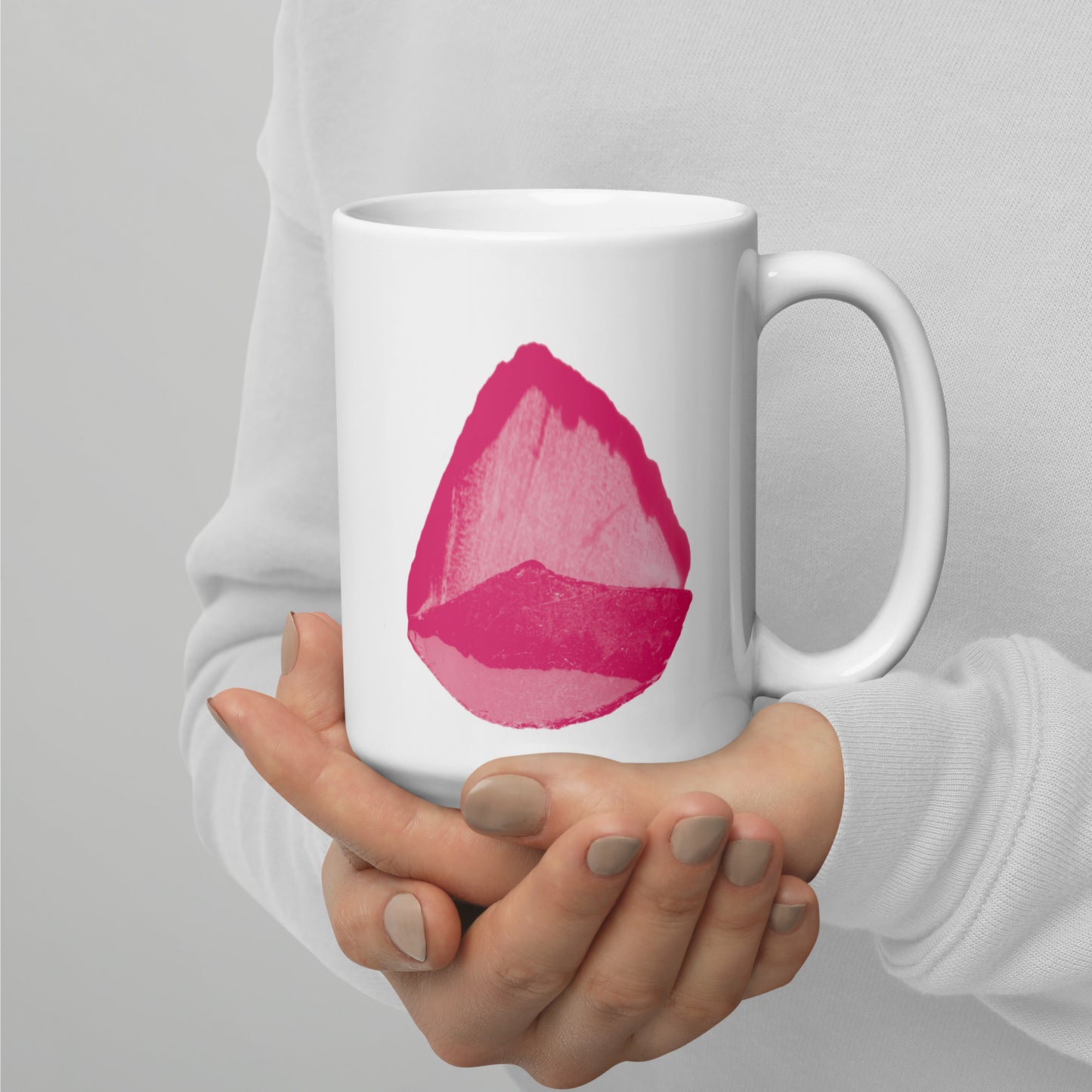 White glossy mug B